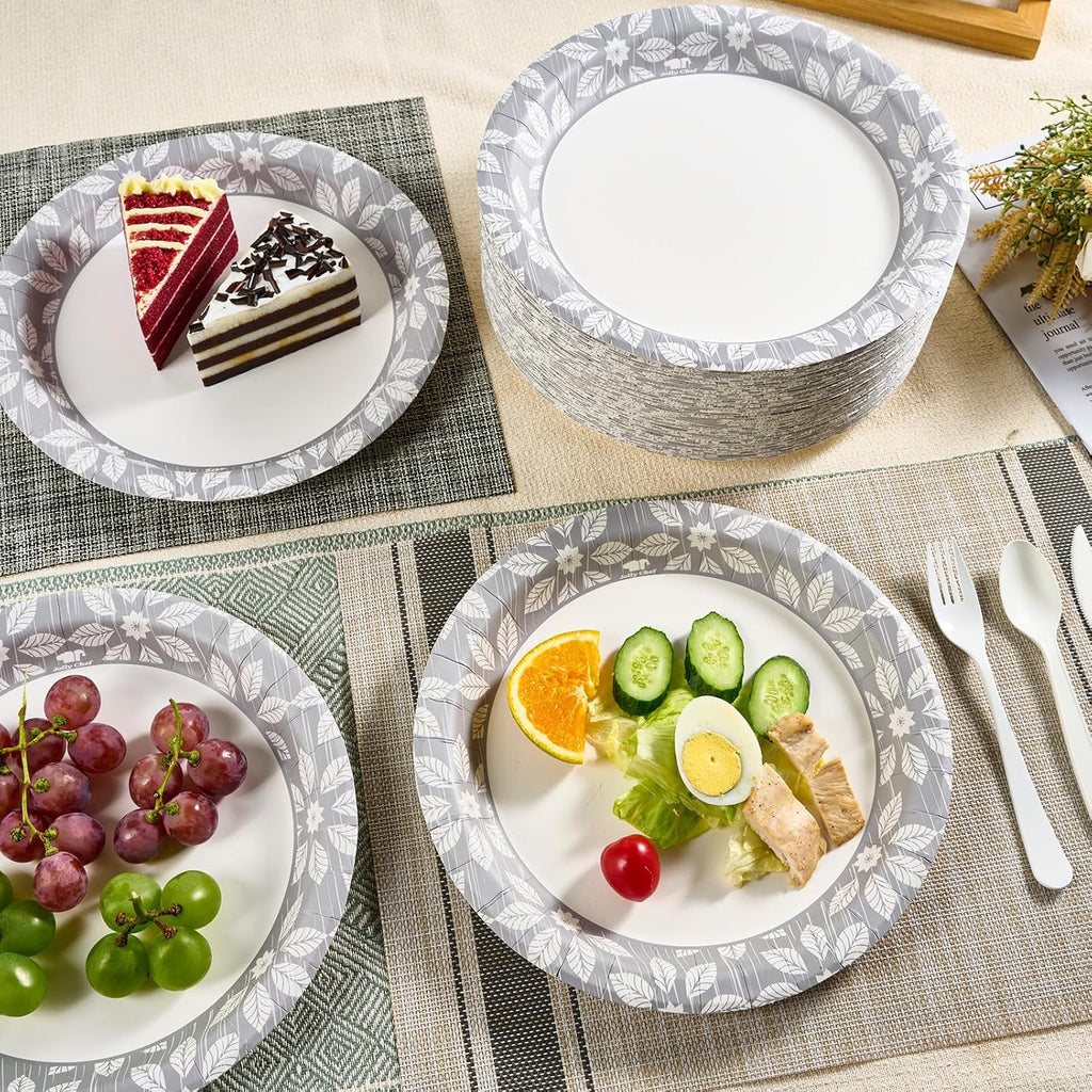 10 inch 140 Pack Disposable Paper Plates