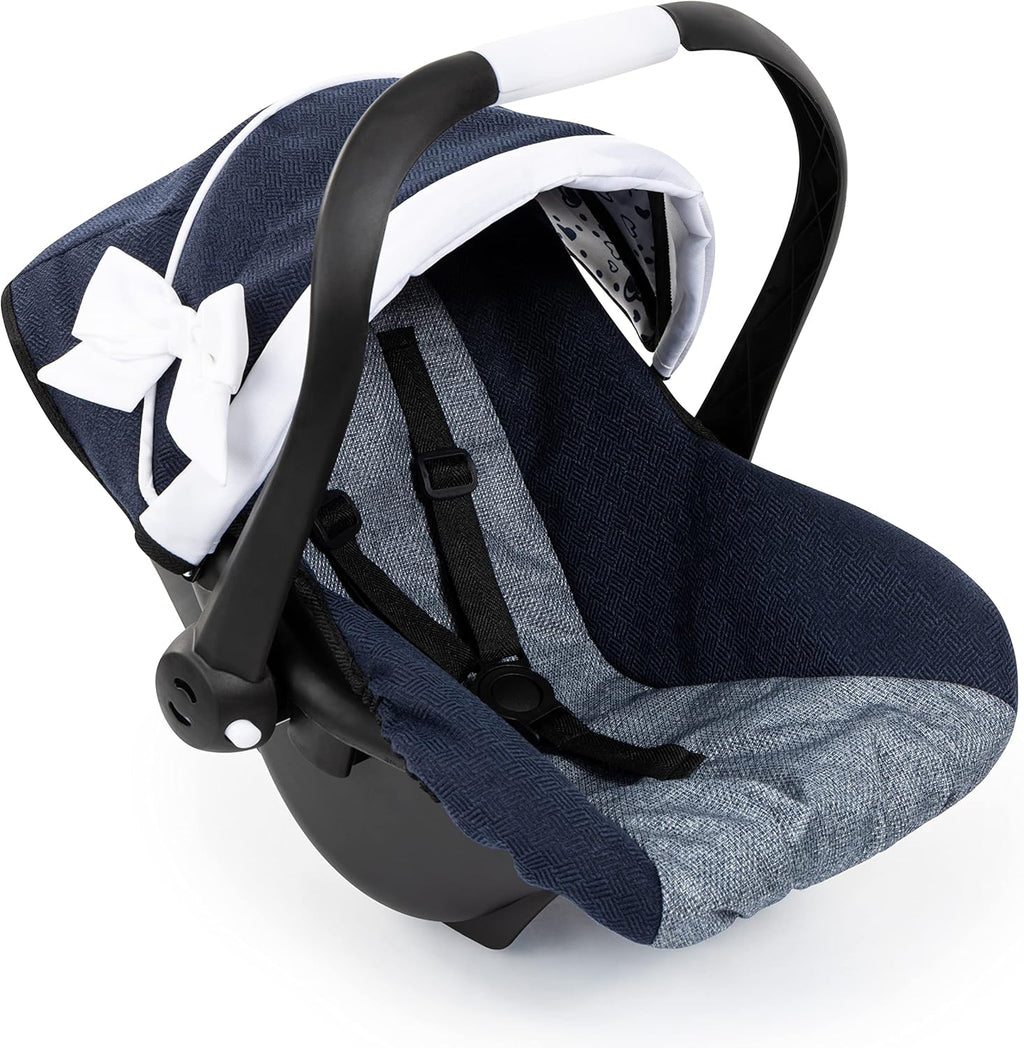Design Classic Blue Reborn Car Seat for 46 cm Dolls, Pram Compatible