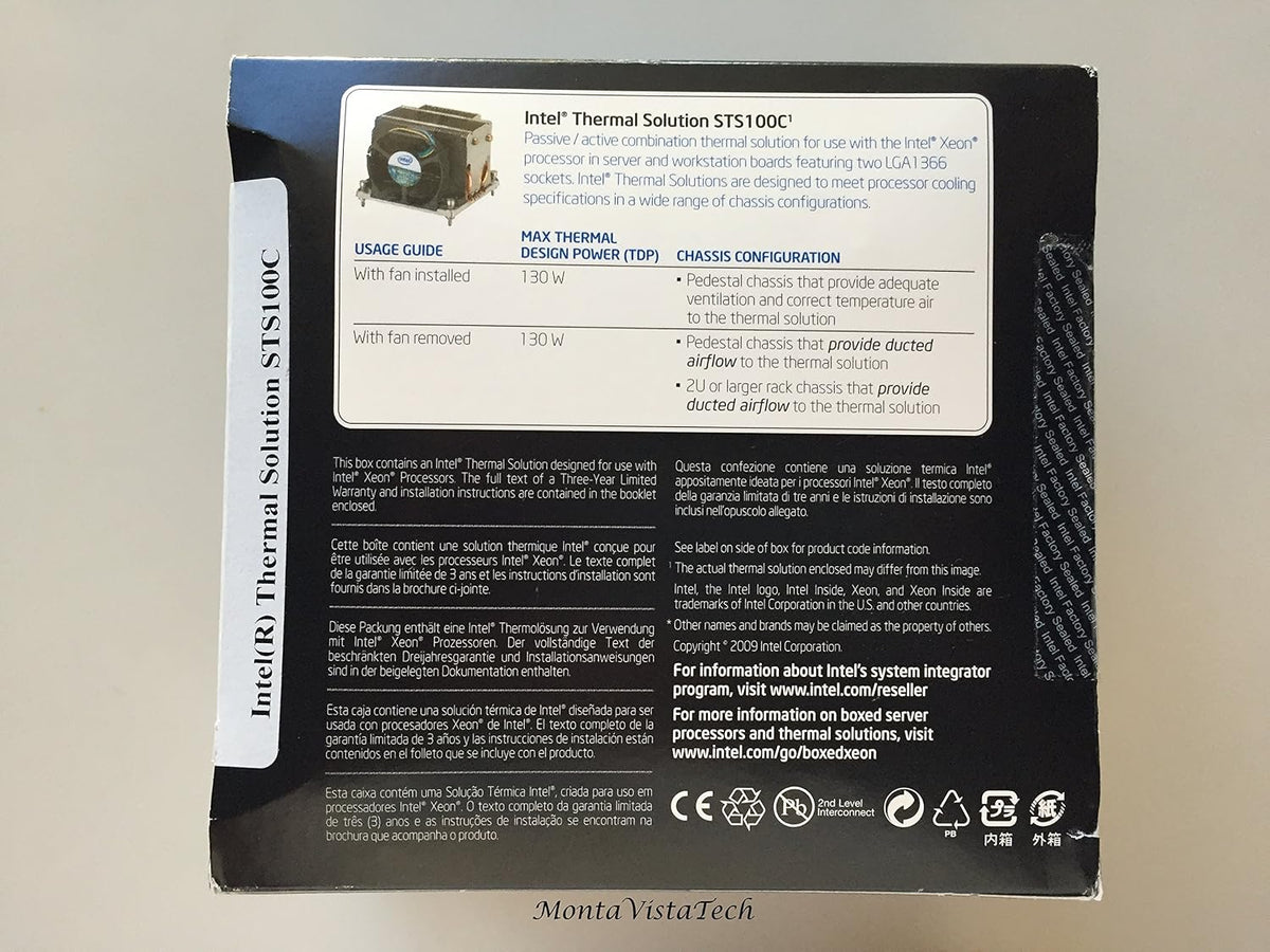Intel Thermal Solution Active/Passive Comboheat Cooling Fan BXSTS100C