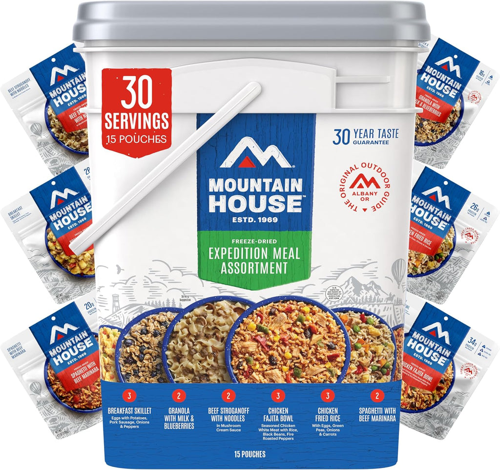 Emergency Meal Assortment Kits, Freeze-Dried Survival Food Kit for Disaster Preparedness & Long-Term Storage, 30-Year