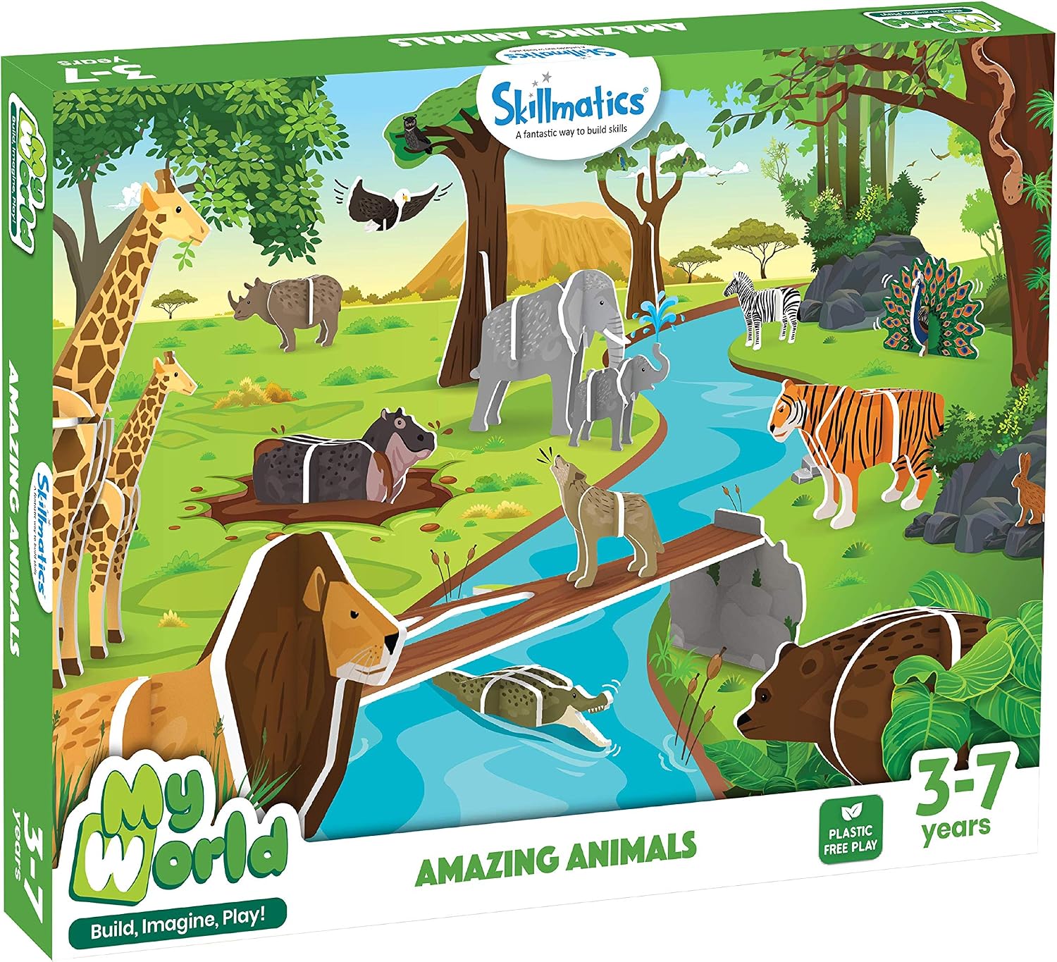 STEM Building Toy : My World Amazing Animals | Gifts for Kids Ages 3-7 | Fun Learning & Educational Playset for