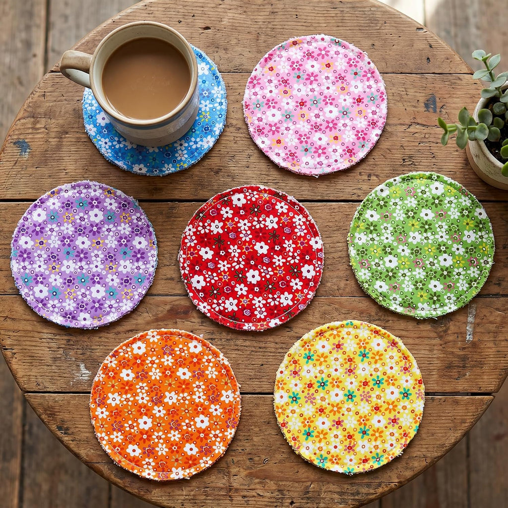 15 Pcs 20 x 20 Cotton Fabric Floral Square Quilting Patchwork Flower Fabric Fat Quarter Colorful Printed Square