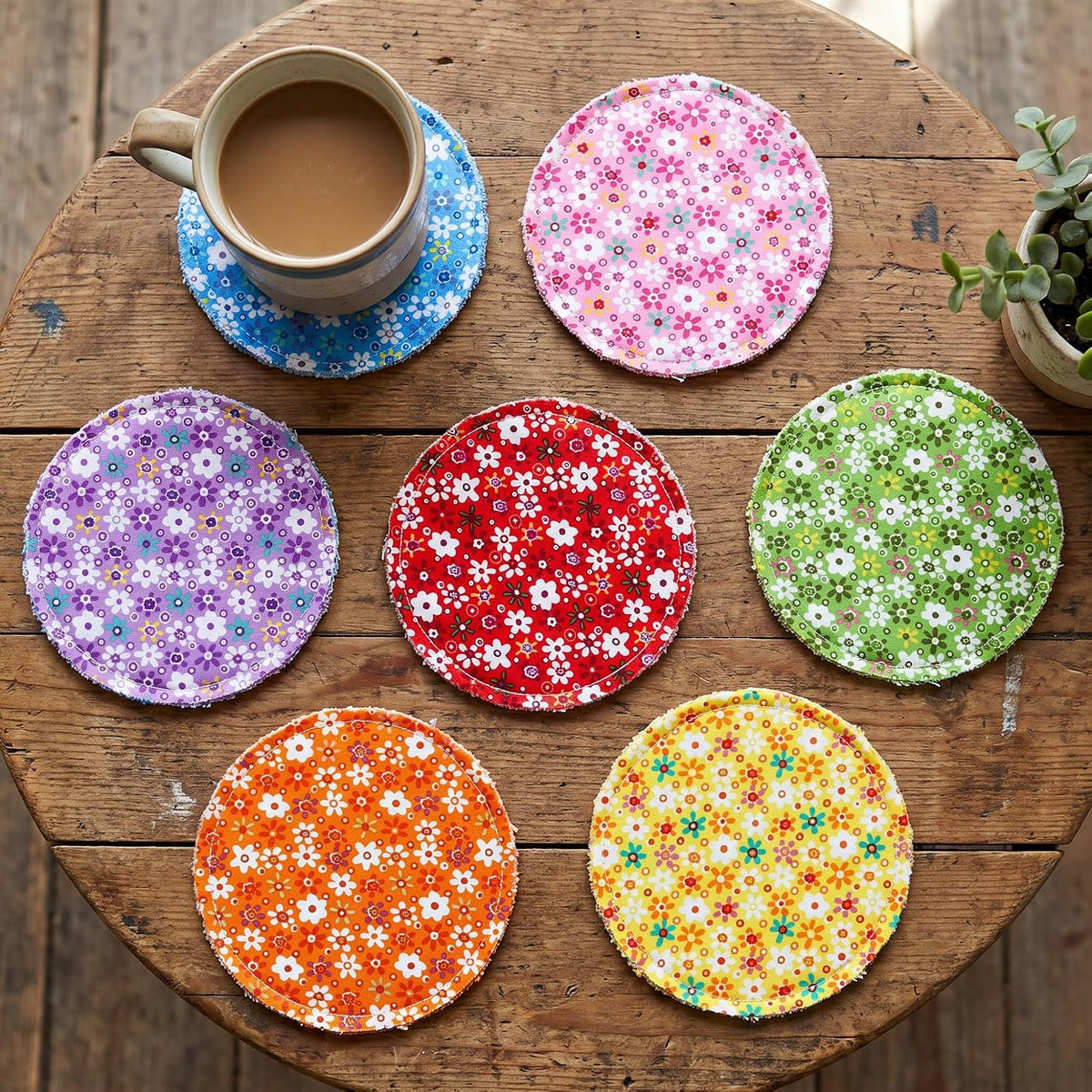 15 Pcs 20 x 20 Cotton Fabric Floral Square Quilting Patchwork Flower Fabric Fat Quarter Colorful Printed Square