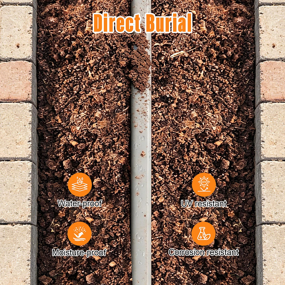 XMK 10/2 UF-B Wire Direct Burial Cable Solid Underground Feeder