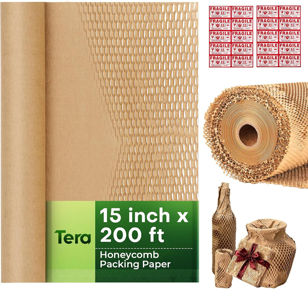 Honeycomb Packing Paper Eco-Friendly: 15" x 200' for Moving Packing