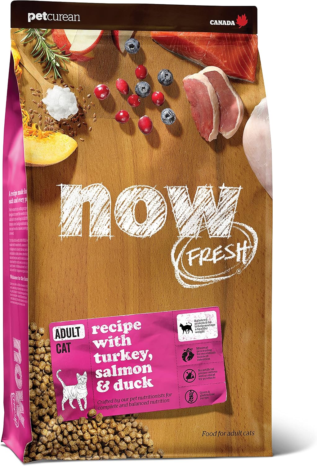 Adult Dry Cat Food, Turkey, Salmon & Duck, 3 lb