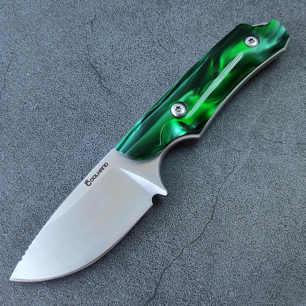 Acrylic Knife Handle Scales Slabs for Knife Making, 2 Pcs | Synthetic Green Pearl, DIY Knife Handle Material