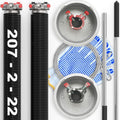 3-Pieces Bundle - Garage Door Torsion Springs (0.207x2x22), Winding Bars Tool, 8.5ft Garage Door Cables & Standard