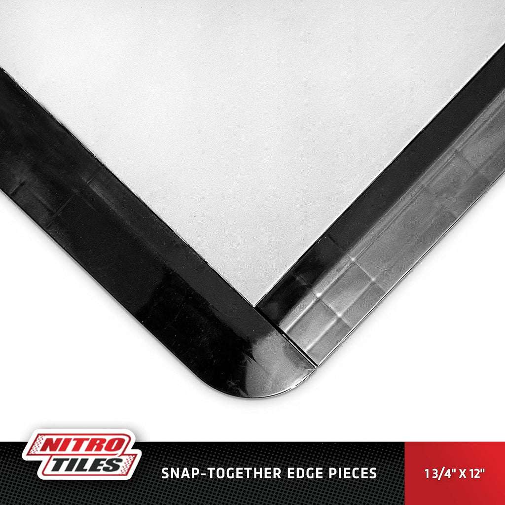 Edge Pieces for Nitro Interlocking Garage Floor Tiles | Ramped Edges for Our Plastic Floor Tiles to Build Smarter