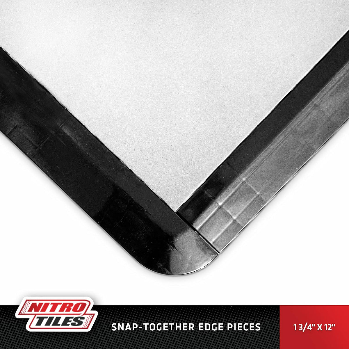 Edge Pieces for Nitro Interlocking Garage Floor Tiles | Ramped Edges for Our Plastic Floor Tiles to Build Smarter