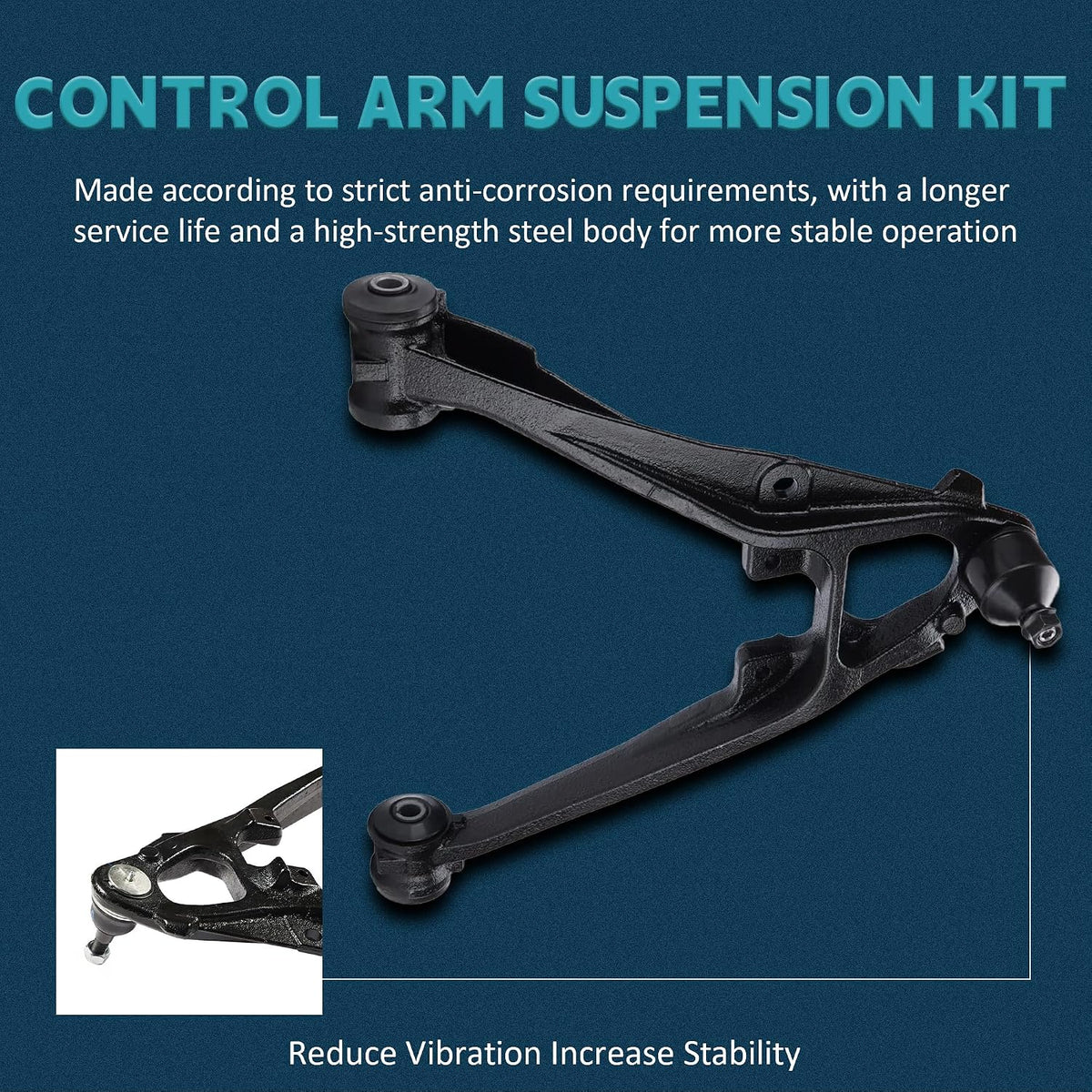 2Pcs Front Lower Control Arm for 2007-2016 Chevy Silverado GMC Sierra 1500