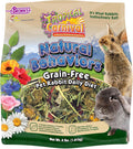 Natural Behaviors Grain-Free Rabbit Food – 4 pounds, High-Fiber Timothy Hay Blend with Natural Flowers & Herbs