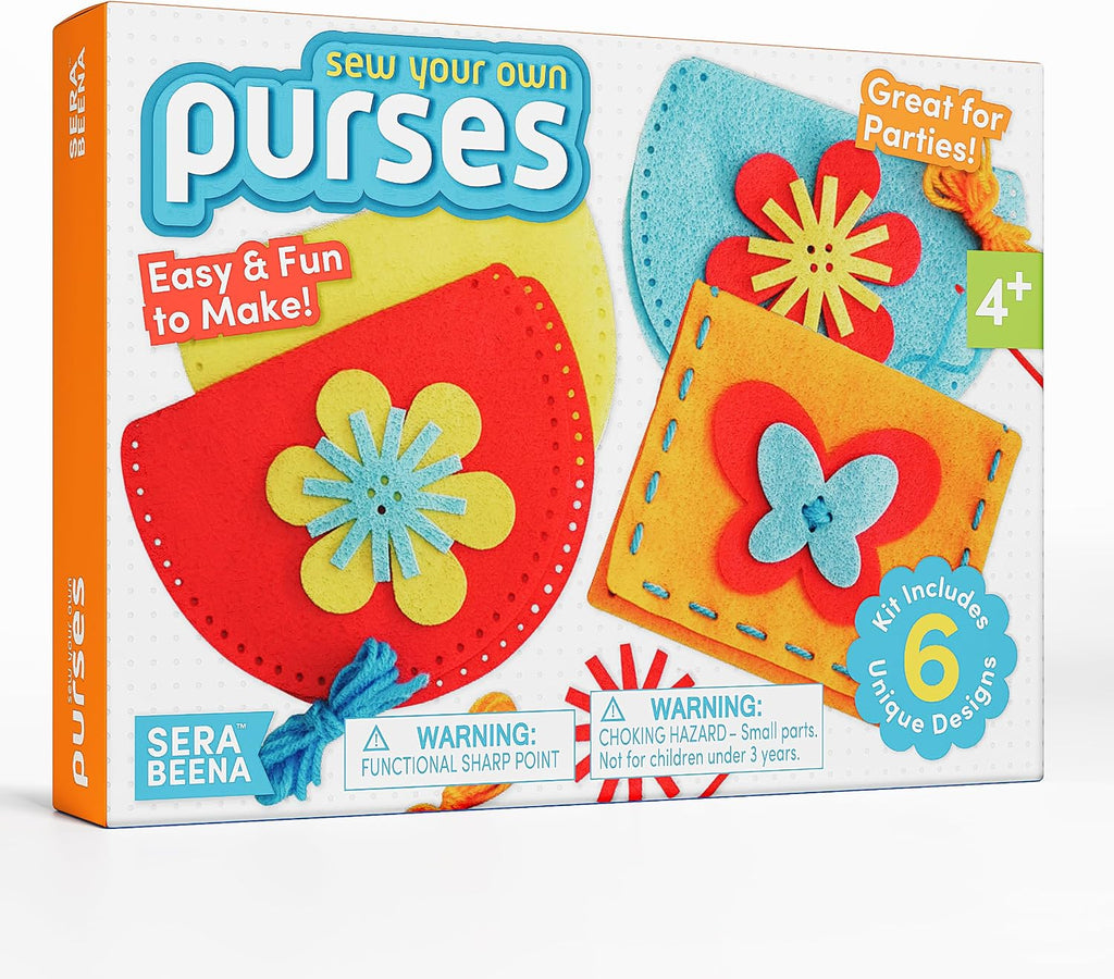 Sew Your Own Purses - Sewing Kit for Kids - Felt Crafts for Kids - Sewing Ages 4-8 Plus - Felt Kit - Helps Develop