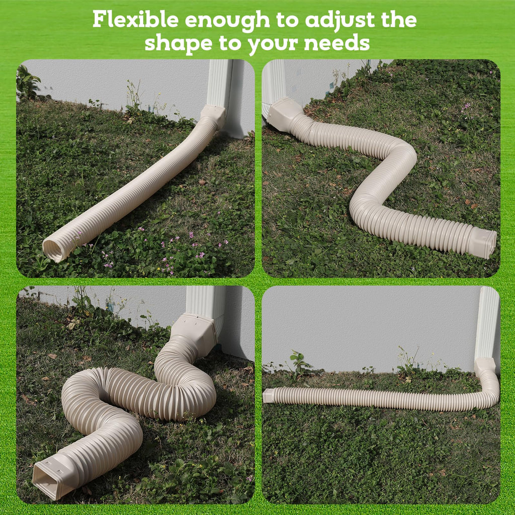 11.5ft Long Gutter Downspout Extensions Flexible, Drain Downspout Extender, Down Spout Drain Extender, Gutter