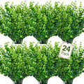 24 Bundles Artificial Greenery Stems Fake Plants Outdoor Decor
