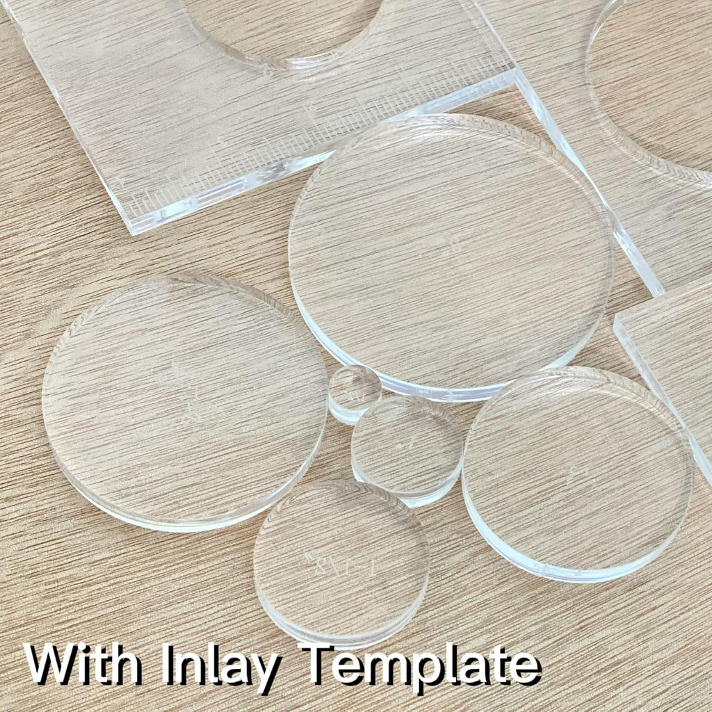 Pack of 4 Circle Inlay Template Set Router Templates for Woodworking,Router Jig Templates Decorative Templates