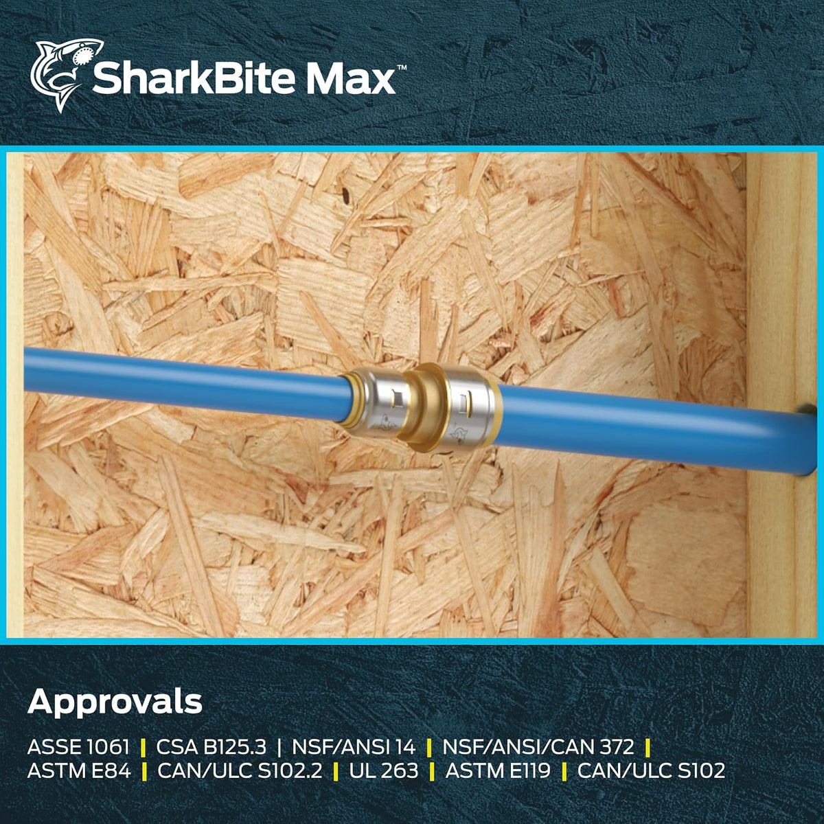 SharkBite Max 1 x 3/4 Inch Reducing Coupling, Push to Connect Brass Plumbing Fitting, PEX Pipe, Copper, CPVC, PE-RT, HDPE, UR060A