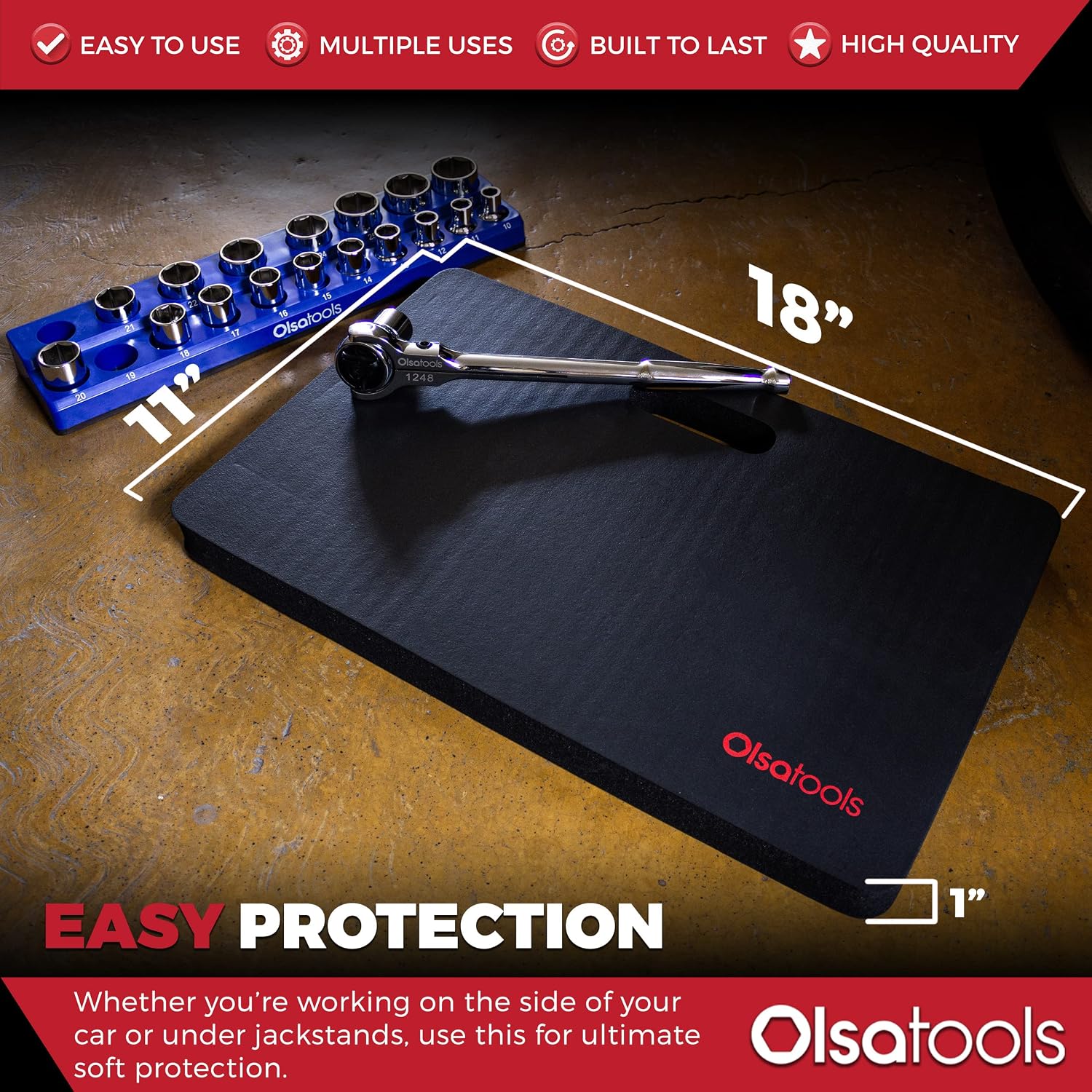 Mechanics Kneeling Pad - Protection Knee Pads - Kneeling Work Mat - Under Car Mat - Creeper Pad - Work Pad - Foam Pad