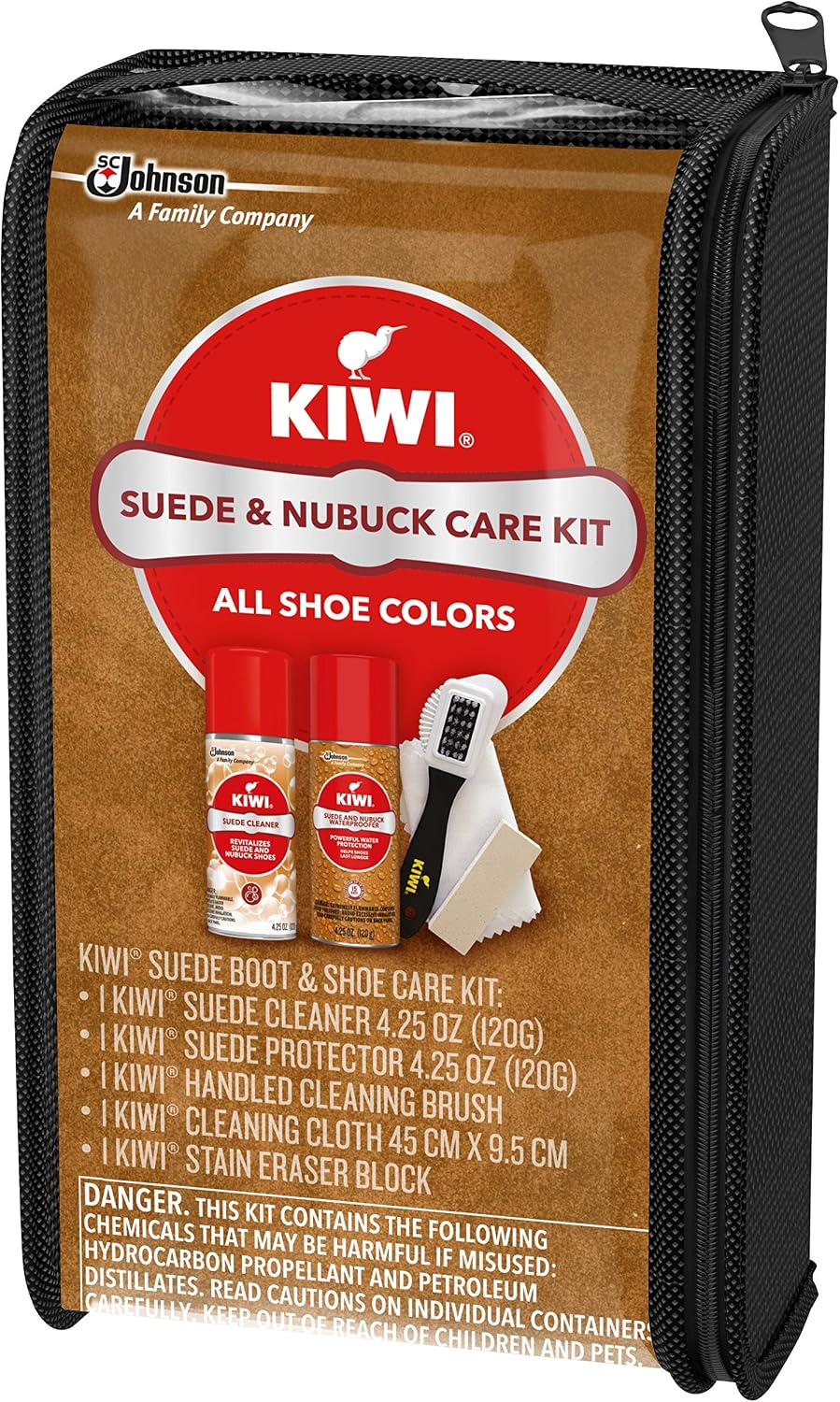 Suede and Nubuck Shoe Cleaner Kit | For Shoes, Boots, and More | Includes Cleaner, Protector, Brush, Cloth, Eraser Block