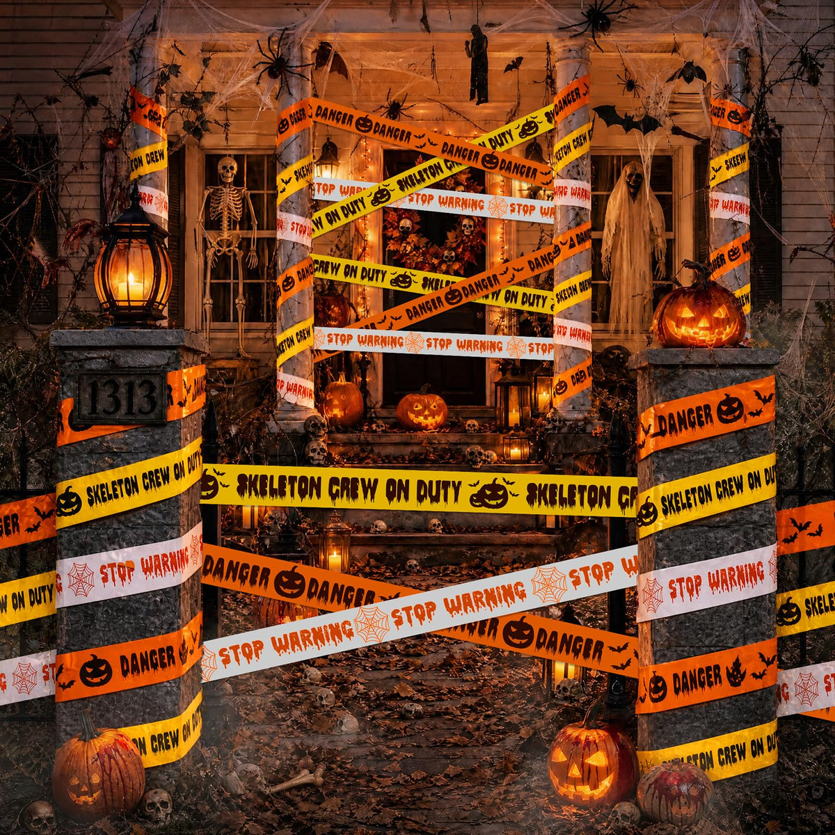 3 Pack Halloween Decorations Caution Tape