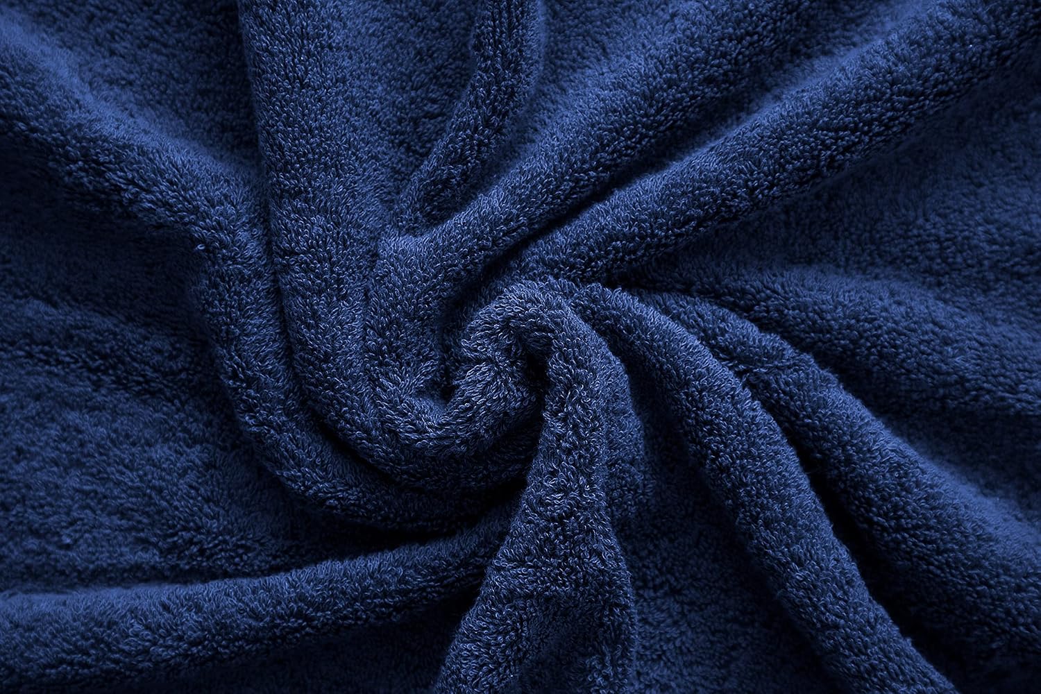 Hand Towels for Bathroom Set of 4, 100% Cotton Turkish Hand Towel Sets, Soft Hand Face Towels, Navy Blue Hand Towels