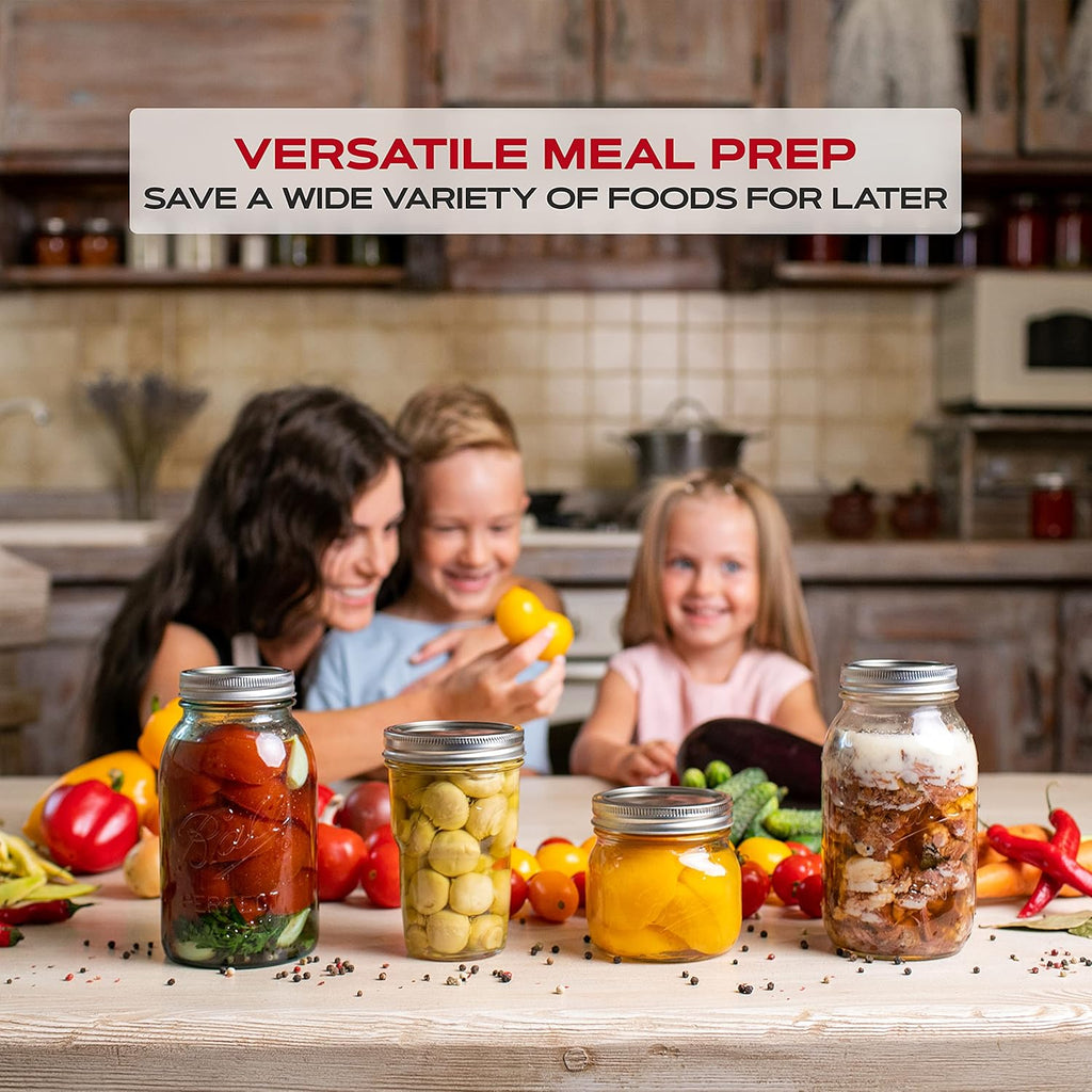 Canning Lids Regular Mouth, 100-Pack – Create Airtight Seals on Mason Jars to Preserve Food for Meal Prep & Food
