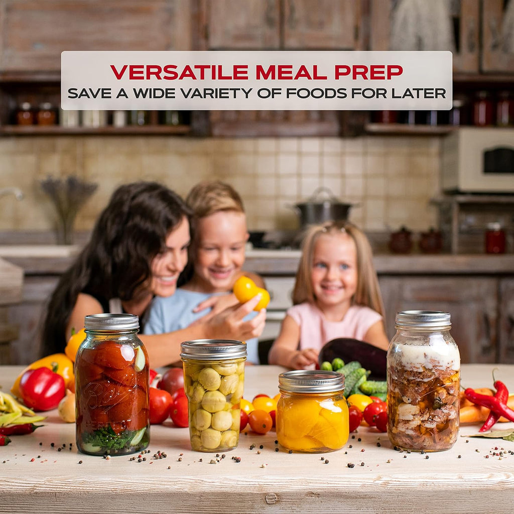 Canning Lids Regular Mouth, 50-Pack – Create Airtight Seals on Mason Jars to Preserve Food for Meal Prep & Food