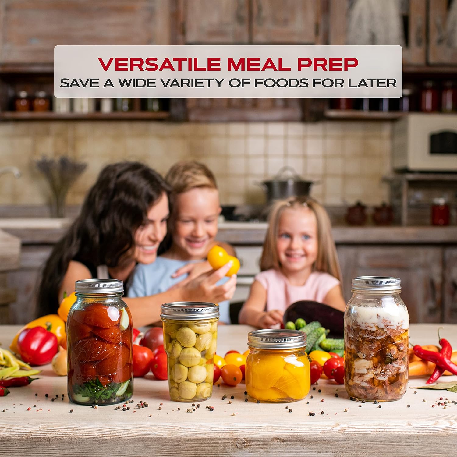Canning Lids Regular Mouth, 50-Pack – Create Airtight Seals on Mason Jars to Preserve Food for Meal Prep & Food