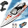 34+MPH Brushless RC Boat for Adults & Kids with 2 Rechargable Batteries- Large 19” Remote Control Boat Toy, HJ816 Rc