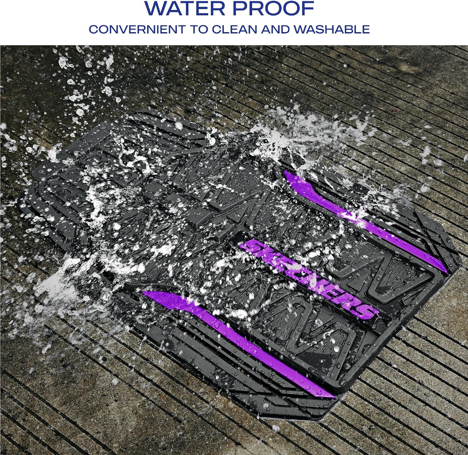 Car Floor Mats,Heavy Duty Rubber Car Mats Full Set,All Weather Floor Mats,Waterproof TrimTo Fit Universal Floor Liner