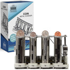 4 Barrel Steel Coin Dispenser Money Changer with Belt Clips (Silver)