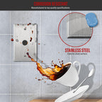 ENERLITES 0.625" Diameter Hole Metal Wall Plate, Size 4.50" x 2.76" Silver