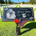 Headstone Grave Marker, Natural Granite Memorial Stone Cemetery Tombstone Personalized Engraved Temporary Grave Stone