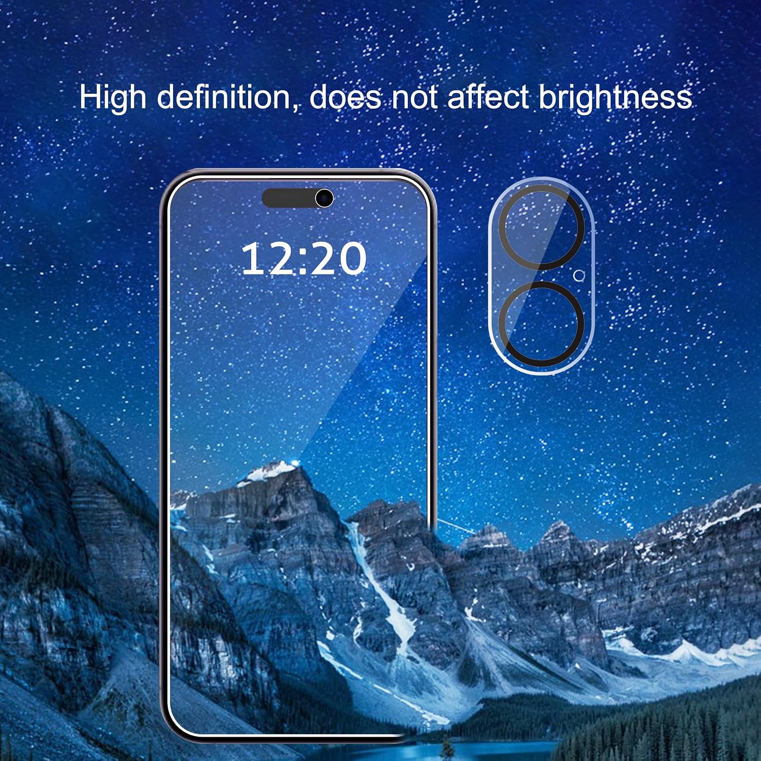 3 Pack Privacy Screen Protector for iPhone 16 [6.1 inch] + 3 Pack Camera Lens Protector, Anti Spy Private Tempered