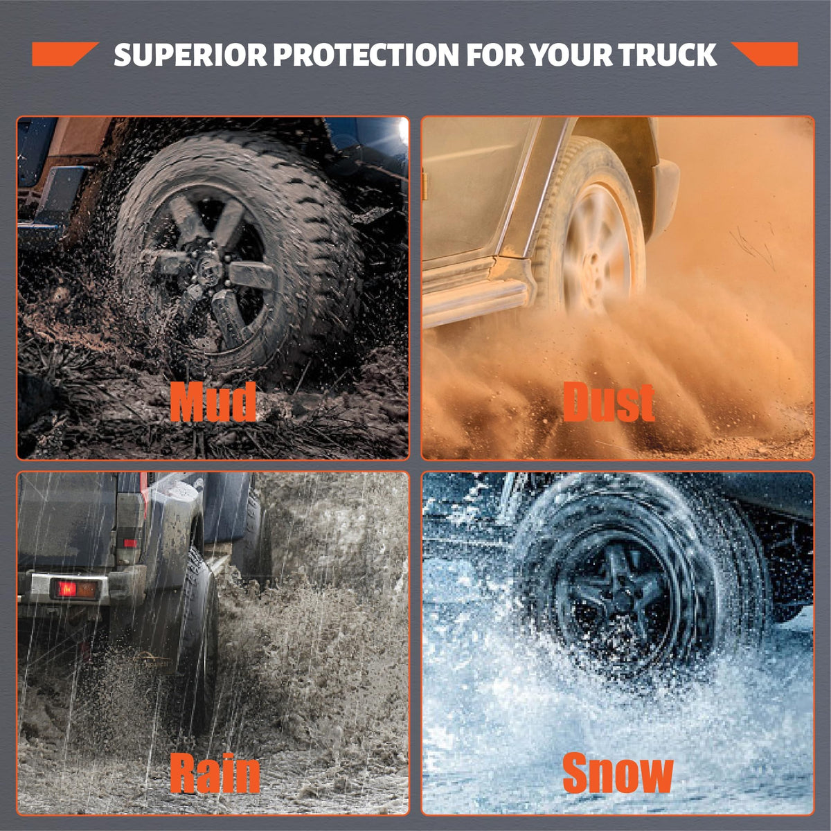 24x36 Inch Rubber Mud Flaps for Semi Trucks