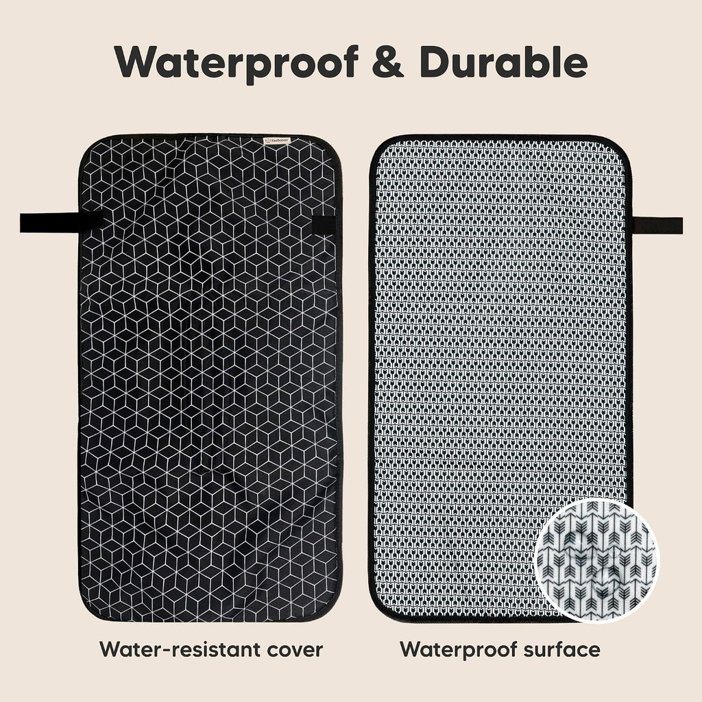 Portable Diaper Changing Pad, Easy Wipe Clean - Foldable Waterproof Baby Changing Mat for Diaper Bag, Compact