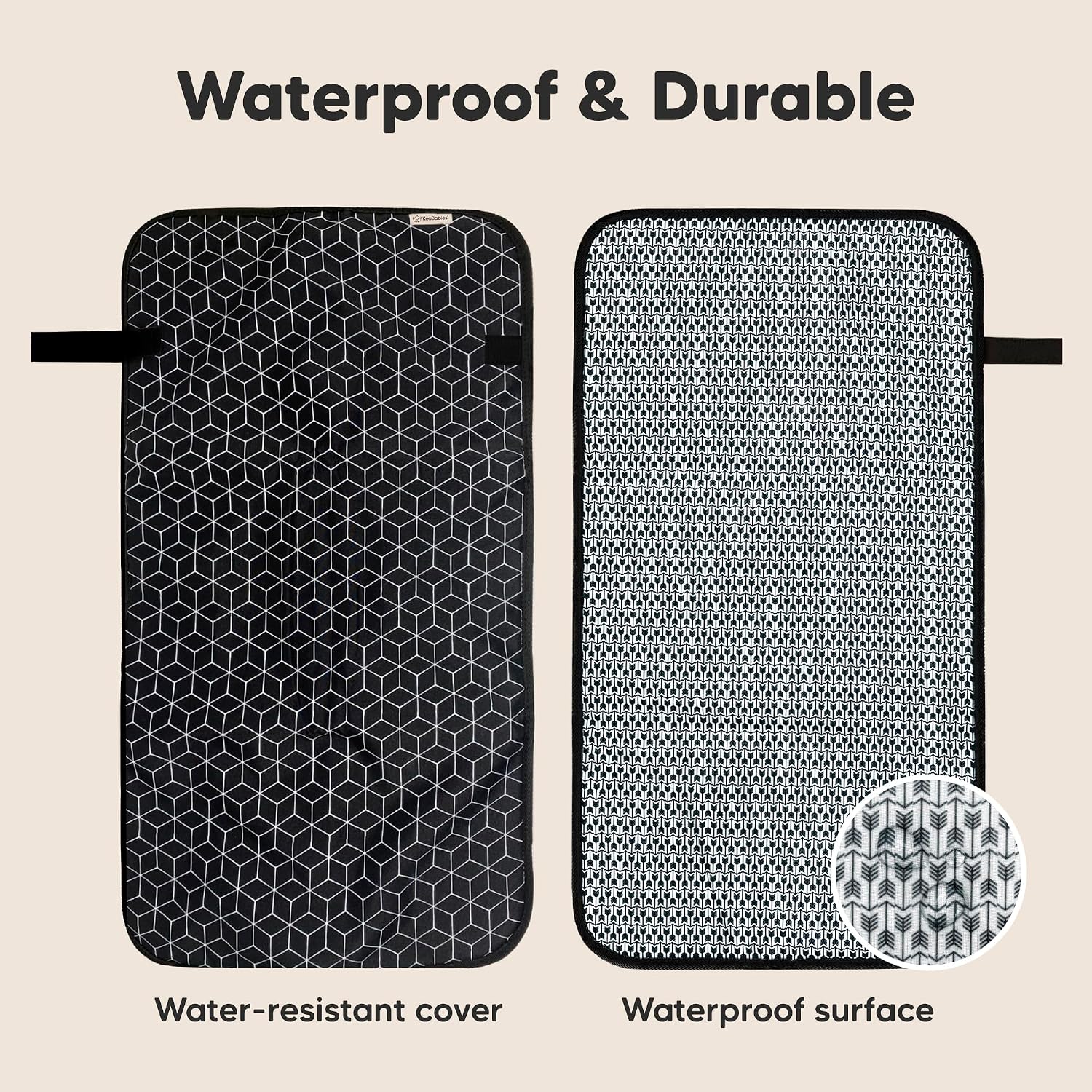 Portable Diaper Changing Pad, Easy Wipe Clean - Foldable Waterproof Baby Changing Mat for Diaper Bag, Compact