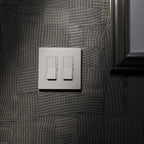 Lutron Claro Light Switch Cover Plate, 2 Gang Wallplate, Satin