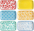 Selene Rectangular Salad Plates 8.5"x5.1"Inch, Set of 6