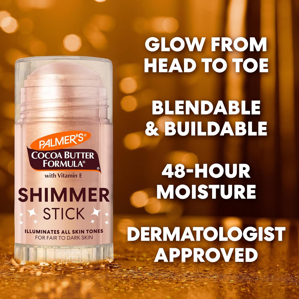 Body Shimmer Stick, Cocoa Butter Formula with Vitamin E (1 Oz)