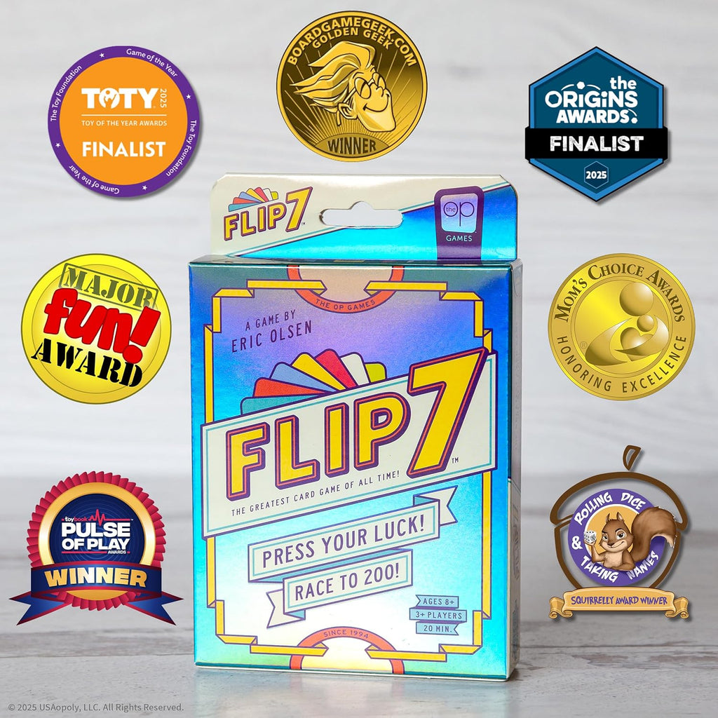Flip 7, The Ultimate Blend of Press Your Luck & Strategy, Fast-Paced Addictive Card Game,Quick to Learn & Easy to