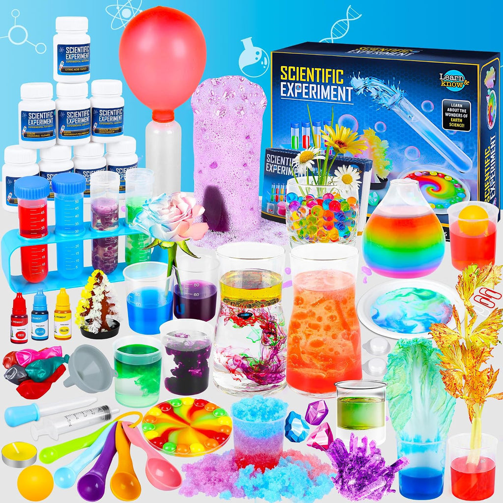 Science Kit for Kids,80 Science Lab Experiments,Scientist Role Play | STEM Educational Learning Scientific