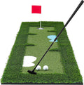 Putting Green Indoor for Golf Putting Practice – Indoor & Outdoor Golf Putting Mat with Adjustable Putter & 2 Golf