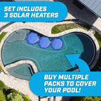 V2 Inflatable Solar Pool Heaters for Affordable Pool Heating and Insulation - 3 Pack