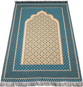Turkish Islamic Prayer Mat Janamaz Sajjadah | Thin Woven Cotton Praying Rug Ramadan Eid Gift | Traditional Muslim
