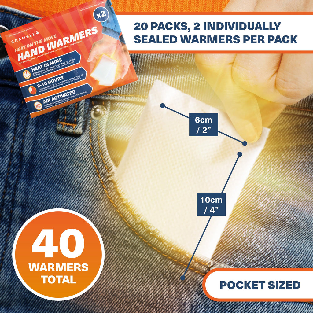 40 Hand Warmers Disposable (20 Pairs)