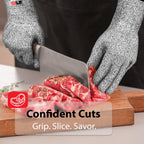 Cut Resistant Kitchen Gloves Level 5, Food Grade, 5 pairs, Size S