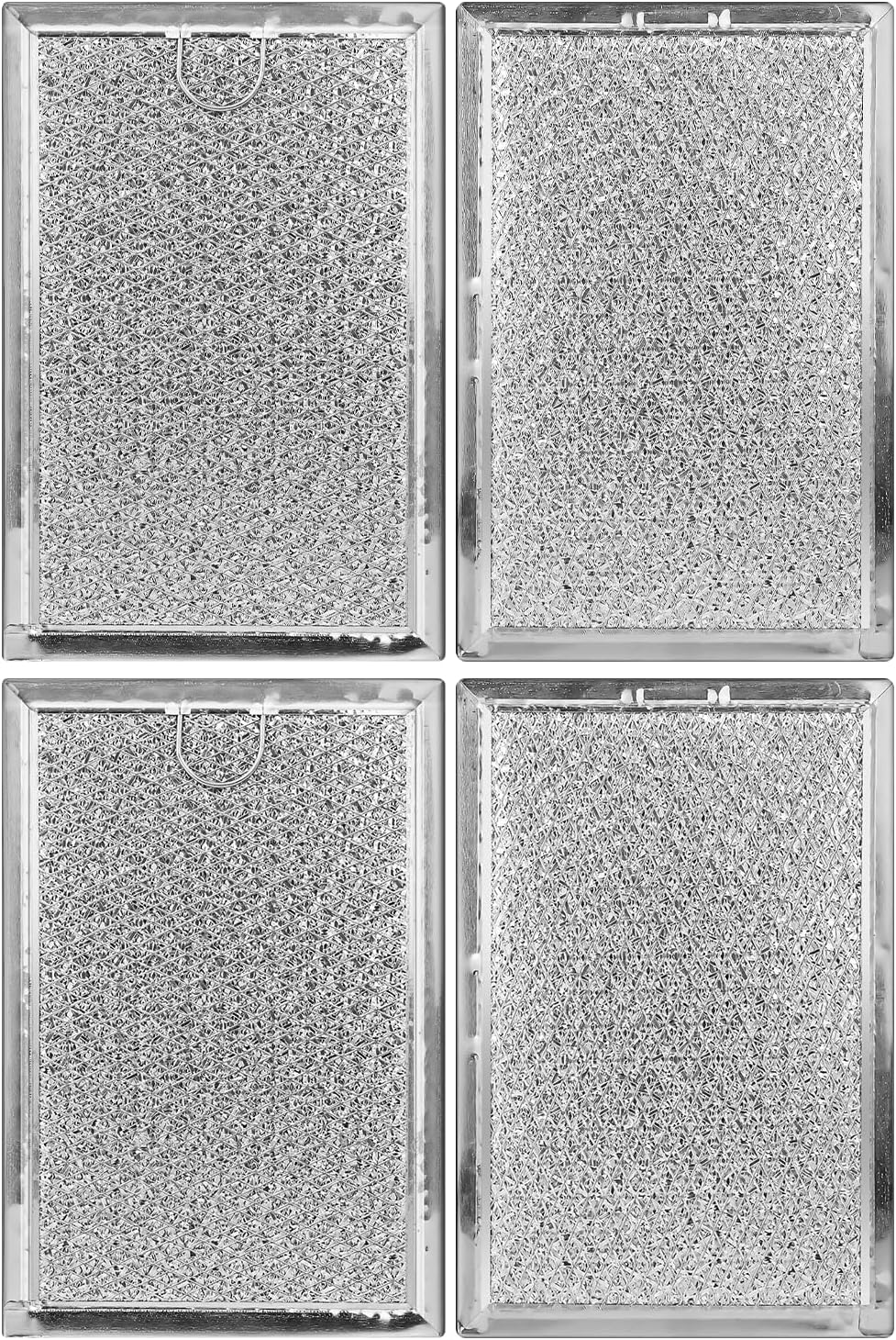 HASMX Microwave Grease Filter Replacement Part for LG Models LMH2016SB LMH2235ST LMV1635SB LMV1635SW LMV2083SB LMV1831SB LMV1831ST Aluminum Mesh Microwave Grease Filter - 5" x 7-5/8" x 3/32" (4)
