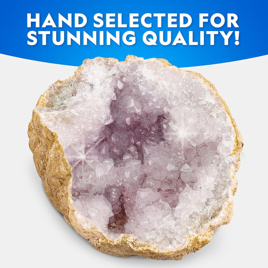 National Geographic Gigantic Geode Kit Earth Science Activity for Kids | Huge Natural Geode, Real Crystals Inside