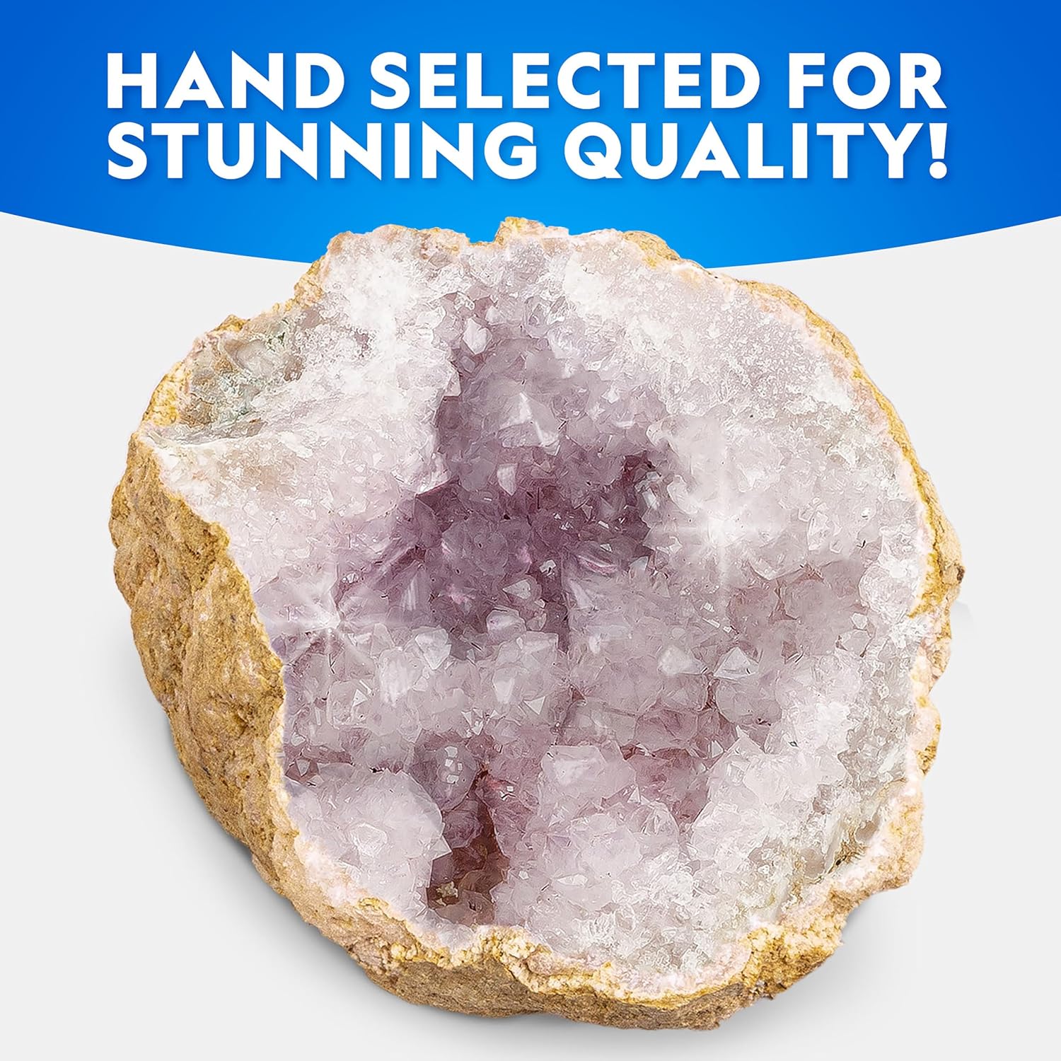 National Geographic Gigantic Geode Kit Earth Science Activity for Kids | Huge Natural Geode, Real Crystals Inside